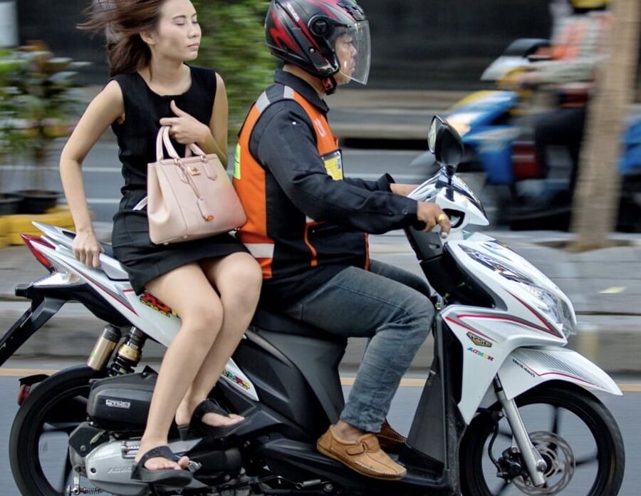 Thai girls on bikes