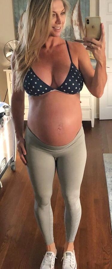 Hot fit MILF Callie is pregnant