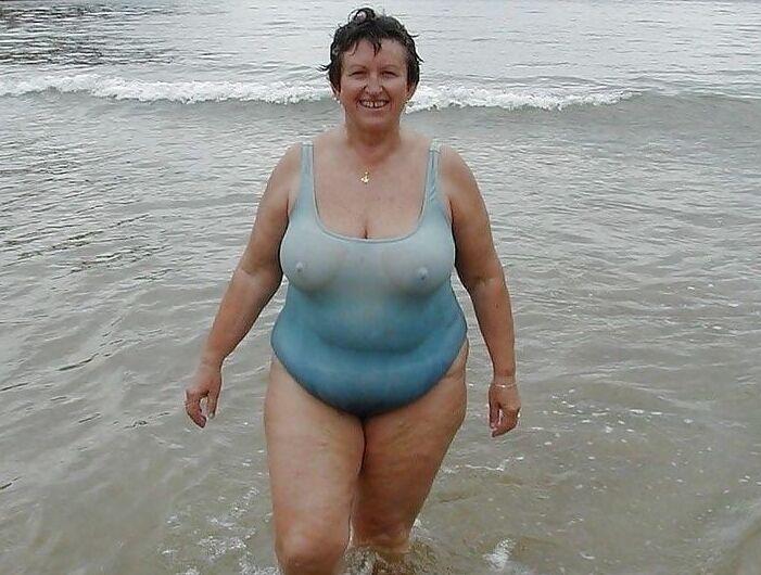 Old milfs on the beach. Hot, wet, exciting.