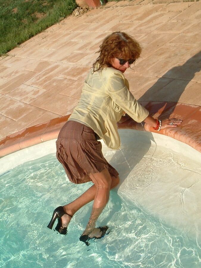 Marjorie In The Pool