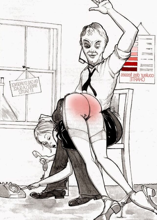 Strict Boss spanks Art Mix
