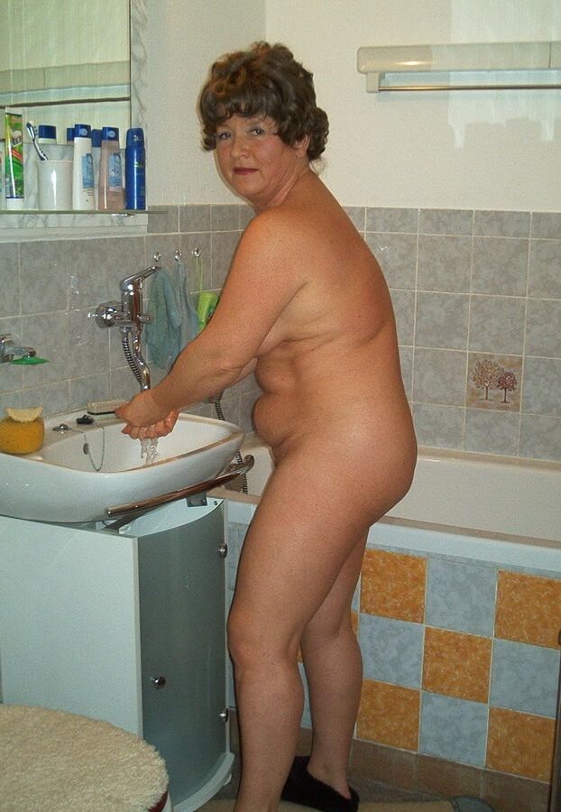 Granny cleaning