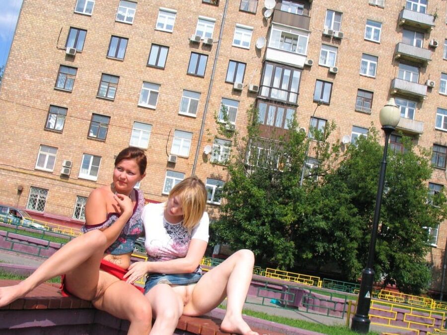 Two horny lesbian play hot oudoors public Nudity