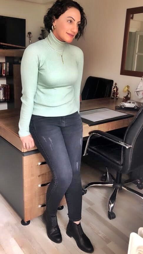 Milf jean socks nylon skirt naylon olgun turk sexy turkish