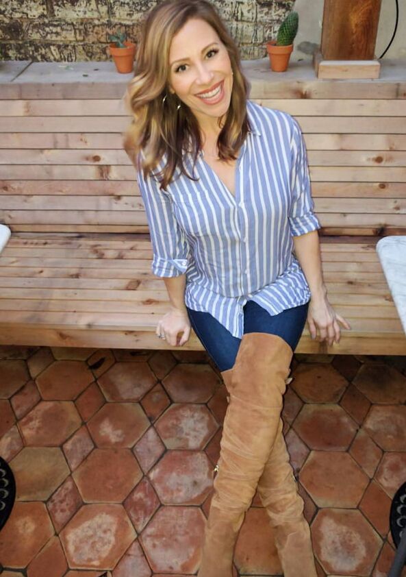 Female Celebrity Boots &amp; Leather - Anne Cutler