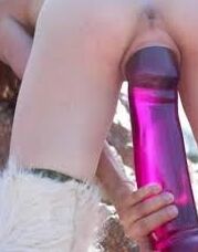 Huge dildo at beach