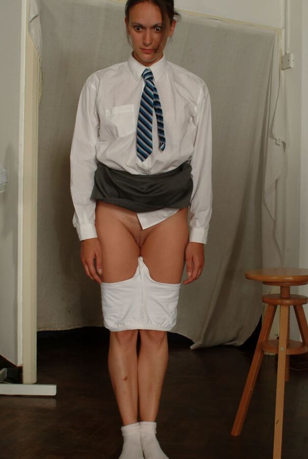 Skirt up, knickers down, girl!