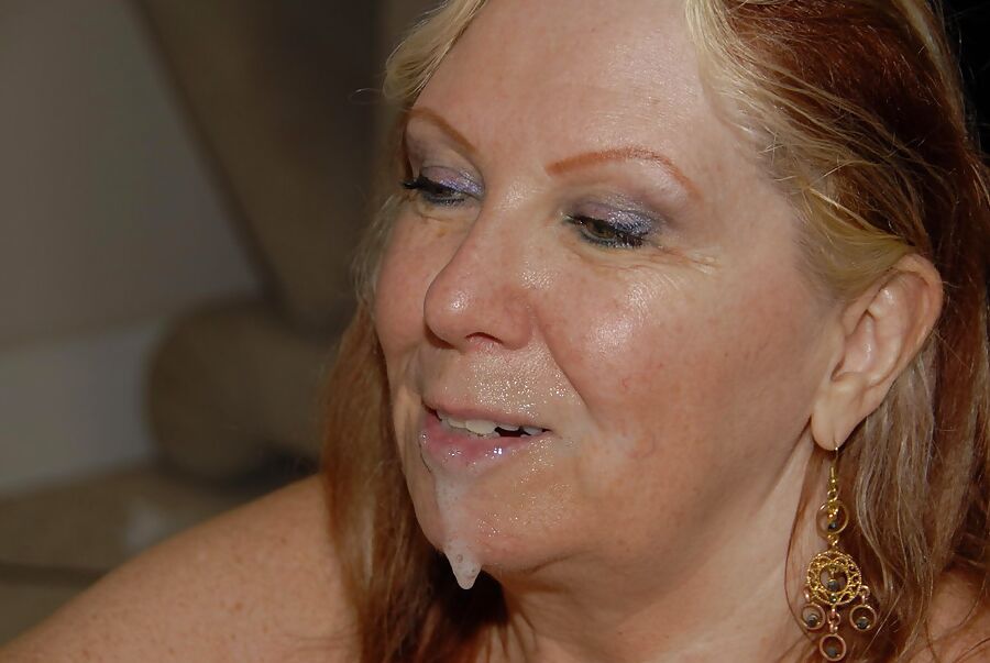 granny slut takes anal and gets facial