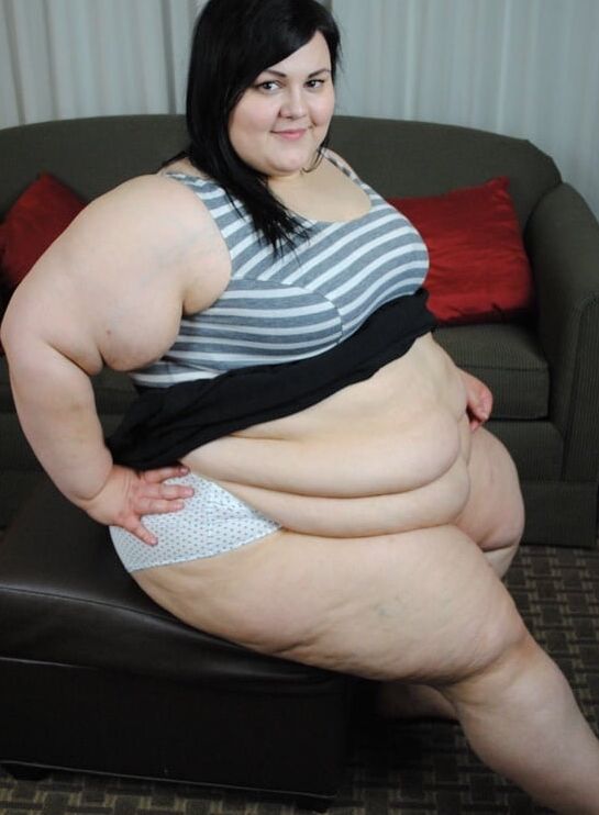 Overfed Big Belly Brunette