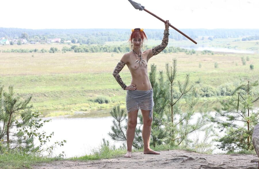Savage with a spear
