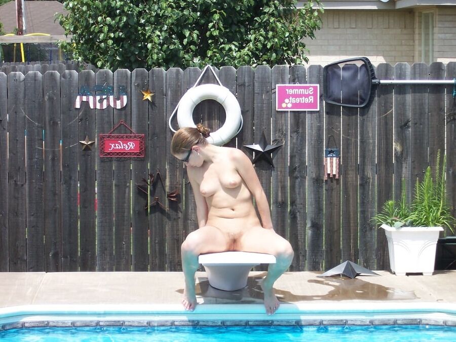 In the backyard