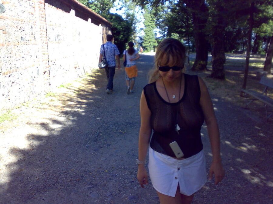 ladies out and about showing off