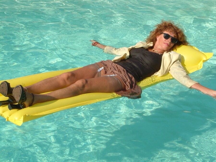 Marjorie In The Pool