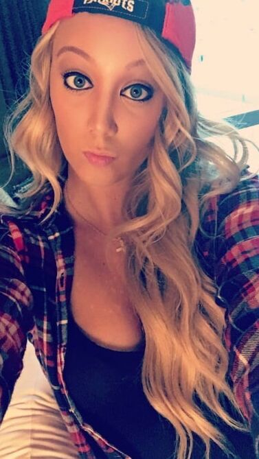 Blonde Patriots Fan