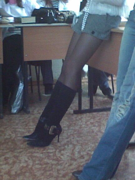 Anoter one good friends pantyhose and heels