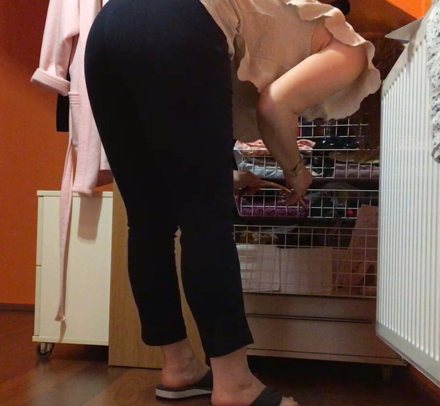 Wife in white panties today