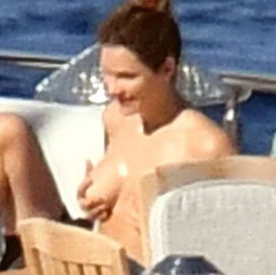 Katharine McPhee topless Capri jul