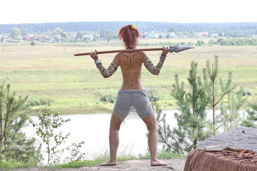 Savage with a spear