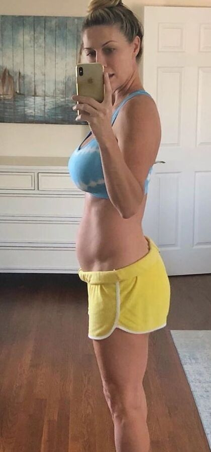Hot fit MILF Callie is pregnant