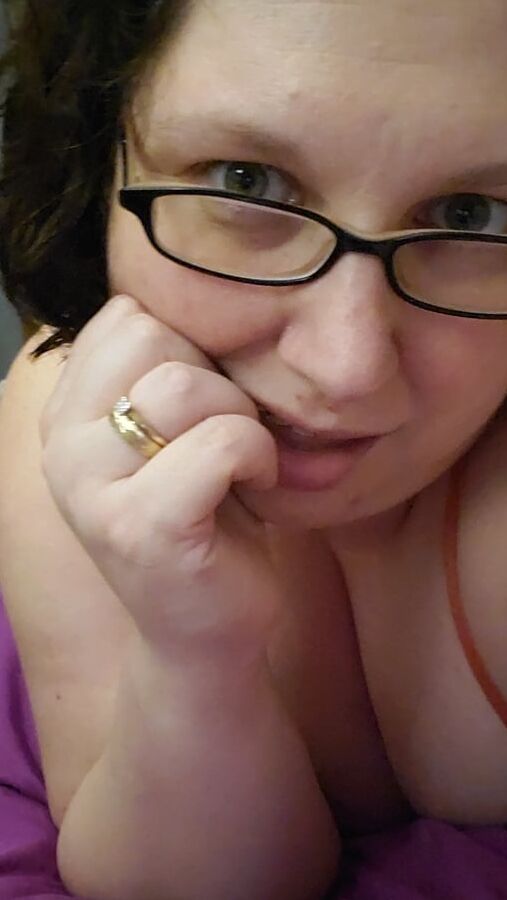 Bored housewife milf with nipple clamps and gag