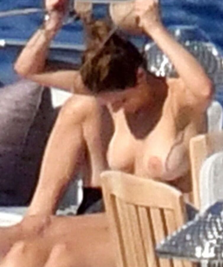 Katharine McPhee topless Capri jul