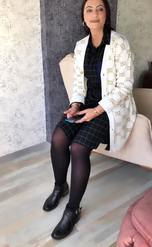 Milf jean socks nylon skirt naylon olgun turk sexy turkish