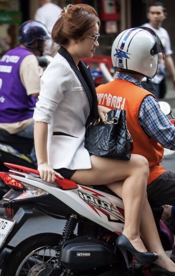 Thai girls on bikes