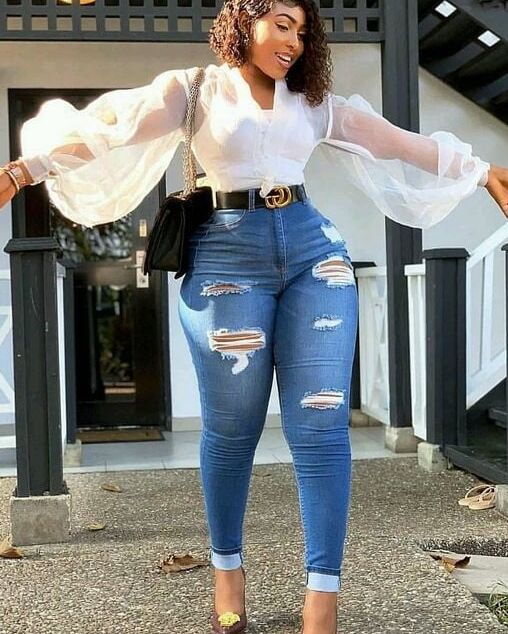 White top Blue Jeans