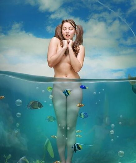 under the water