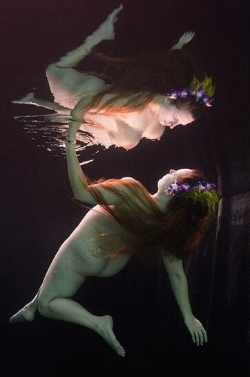 under the water