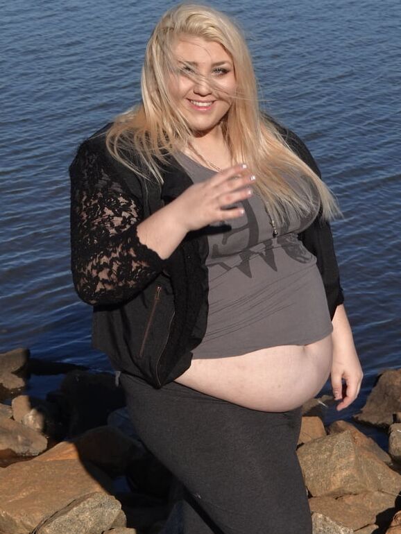 Cute Blonde with a Big Belly