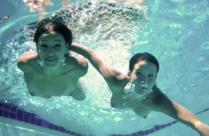 under the water