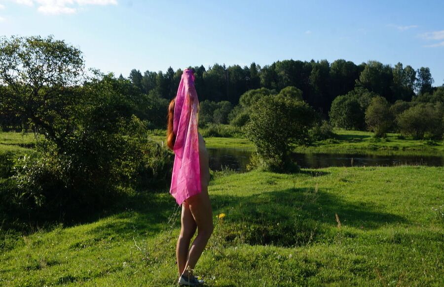 Hill and Pink Shawl
