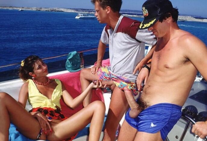 Anita Blonde and Regina Black get fucked on a Yacht
