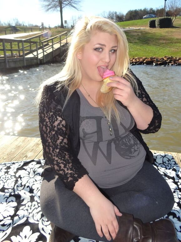 Cute Blonde with a Big Belly