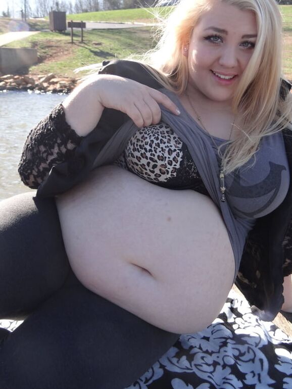 Cute Blonde with a Big Belly
