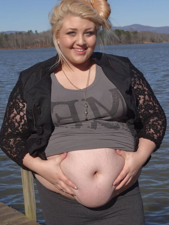 Cute Blonde with a Big Belly