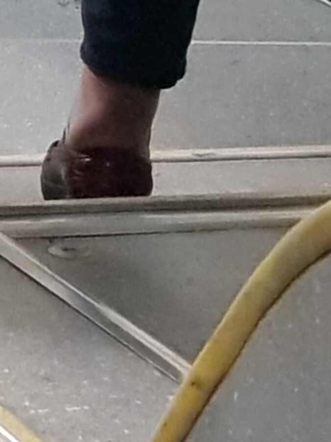 Capture nylon Feet of fat mature latin woman