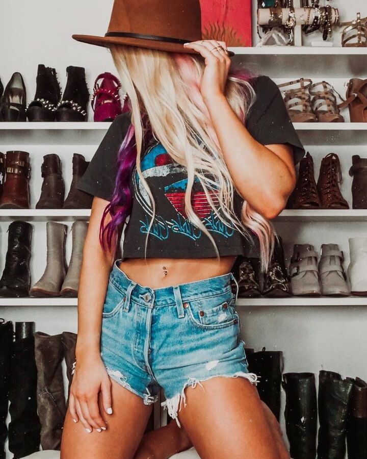 Denim shorts