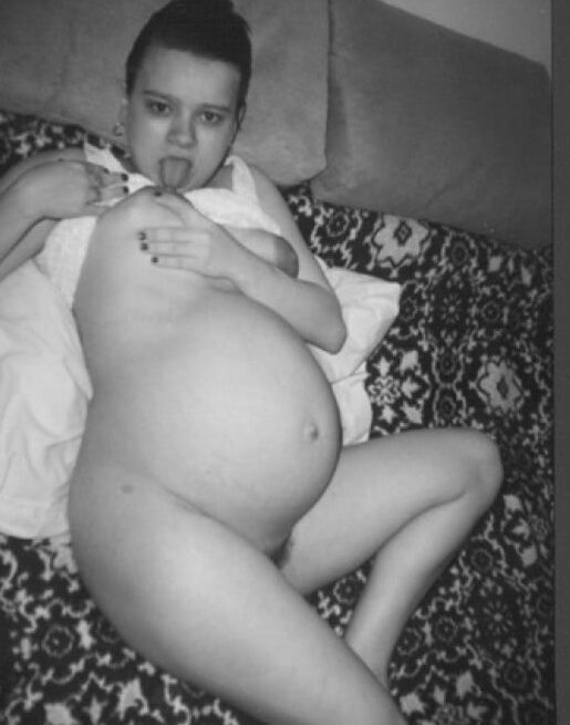 pregnant brunette celeste top huge