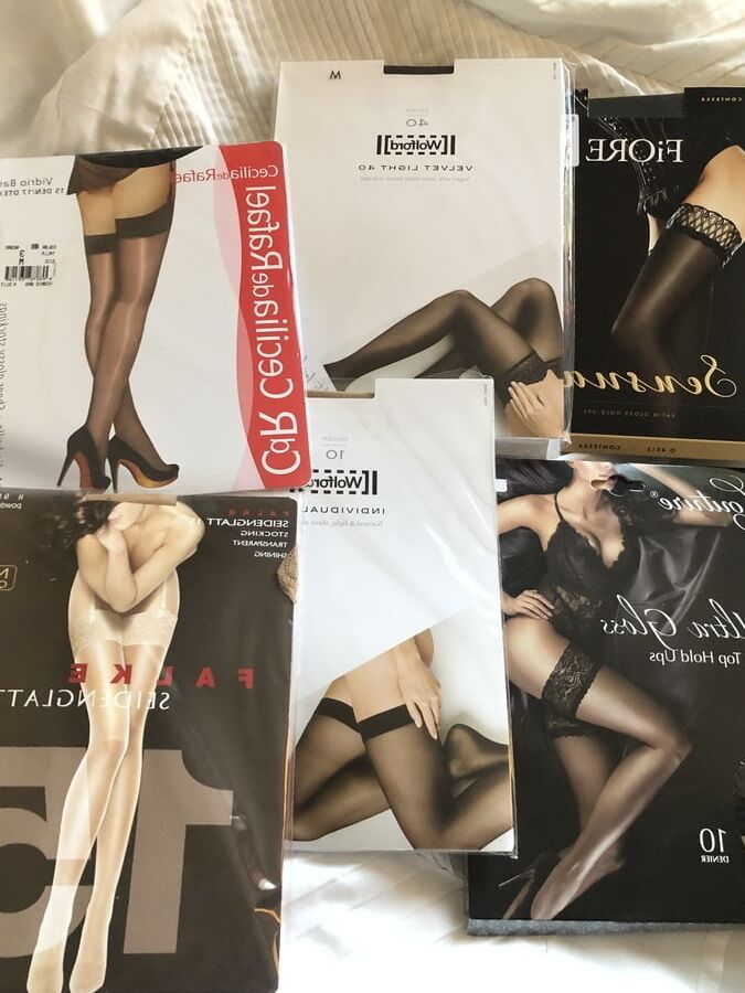 Stepmom new stockings and hold-ups
