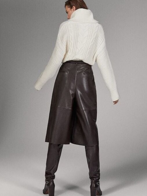 Brown Leather Skirt - by Redbull