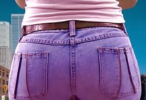 TIGHT JEANS ASS GIRL