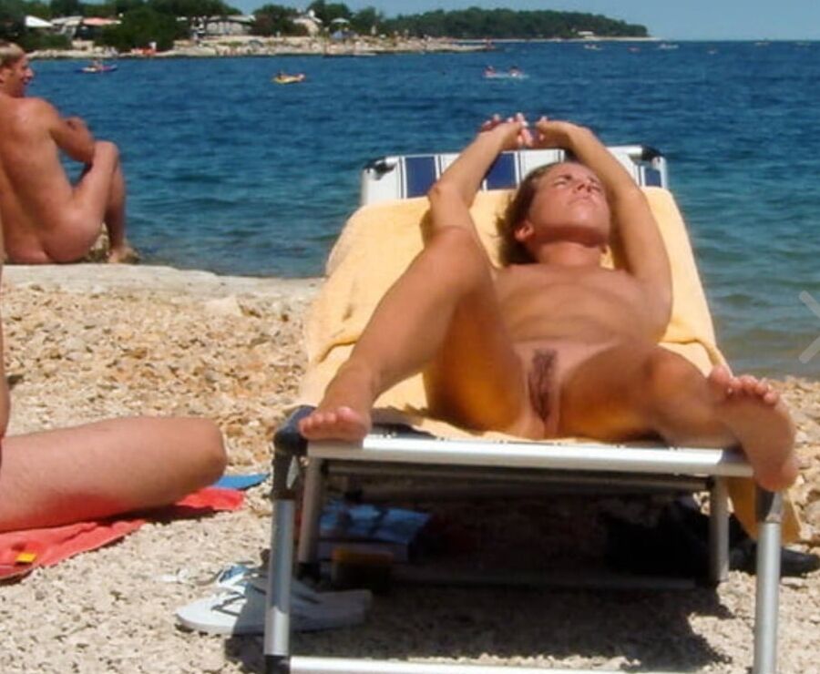 Open Girl Naked on the Fkk Beach