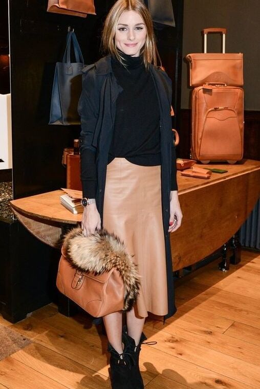 Brown Leather Skirt - by Redbull