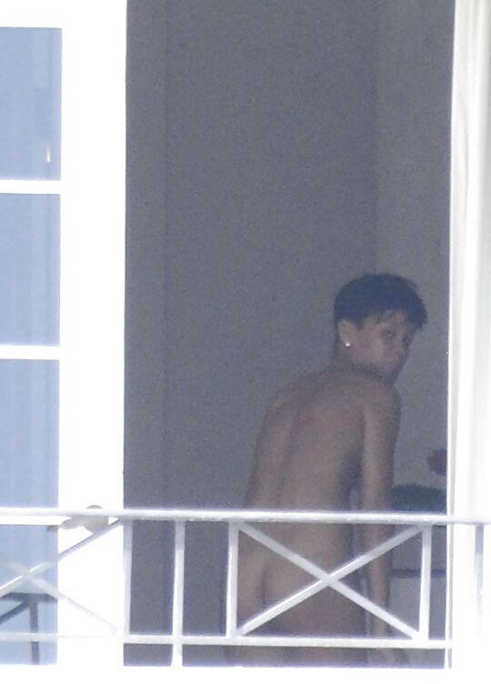 naked on our balcony