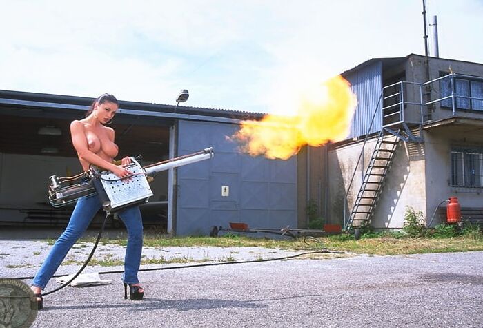 Women in Jeans with guns