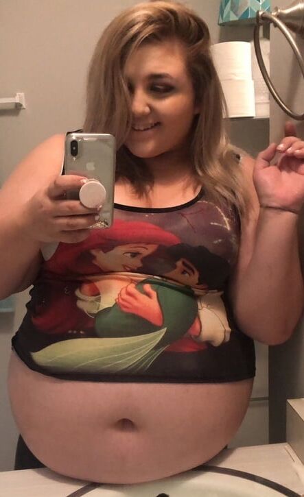 Cute Blonde with a Big Belly