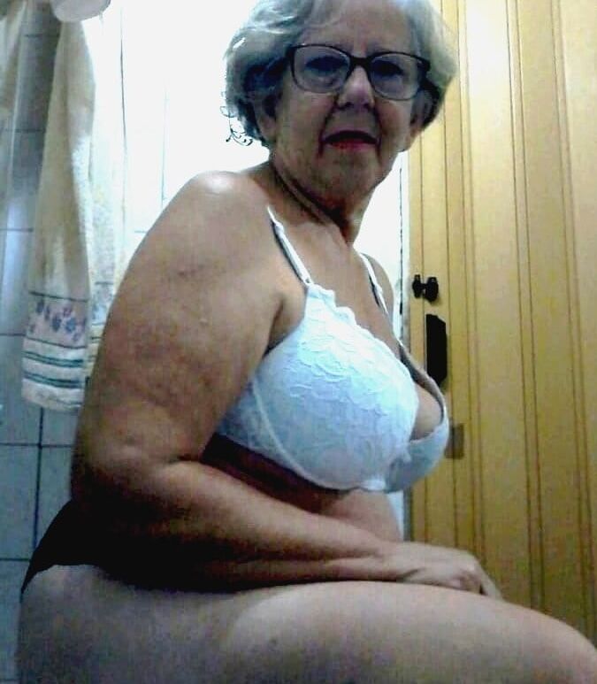 White Bras on Mature women