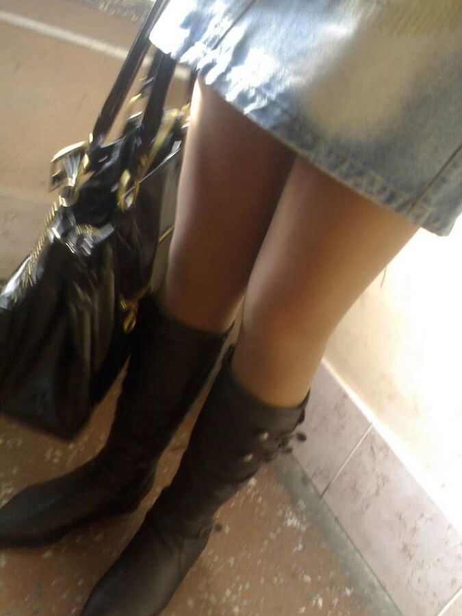 Legs and pantyhose of another one friebd